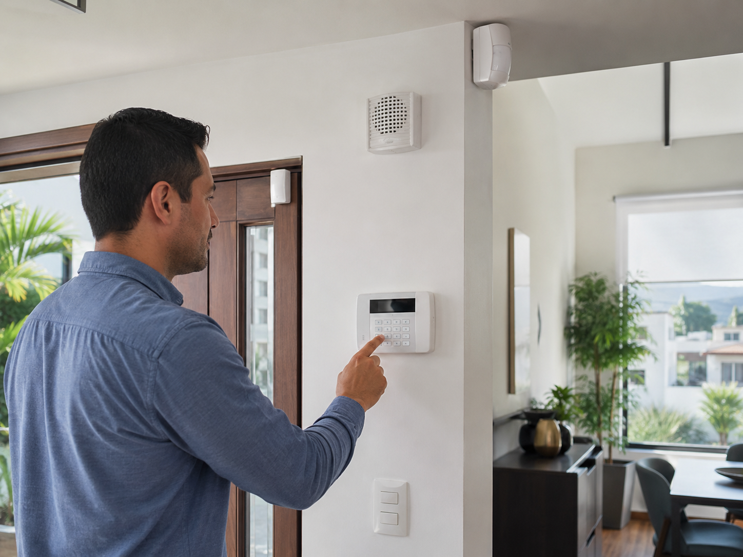 Sistema de alarma de intrusión instalado en un hogar o negocio